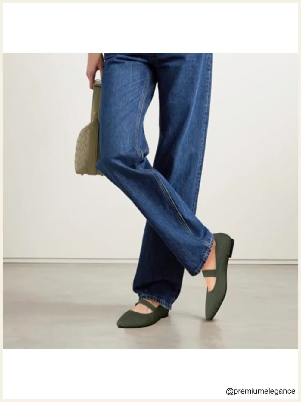 Women's Knit Mary Jane Flats Pointed Toe Washable Ballet Comfortable Dressy